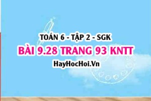 Bài 9.28 trang 93 Toán 6 Tập 2 Kết nối tri thức